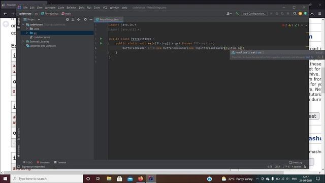 Codeforces 112A:Petya and Strings solving/coding using Java. #coding