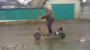 Самокат с двигателем 110сс Авто-Мото Самоделки