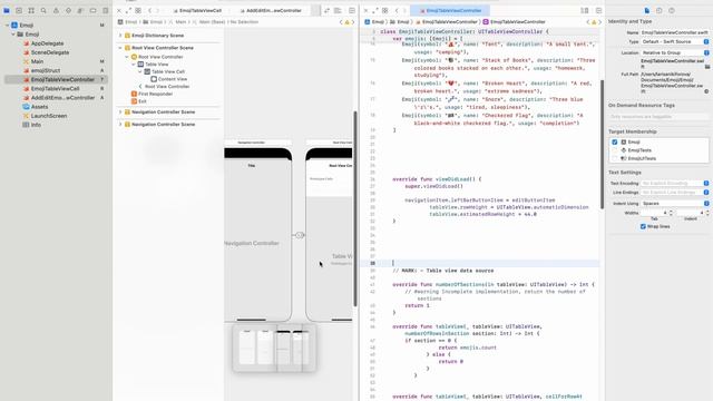 Swift. Xcode. Приложение Emoji