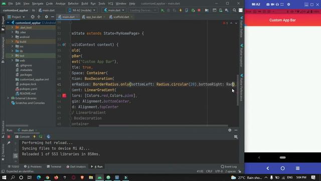 Flutter Custom AppBar  - Flutter Tutorial for Beginner