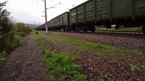 Первый местный. Система электровозов 2ЭС5К-054/043 "Ермак" с грузовым поездом и приветом