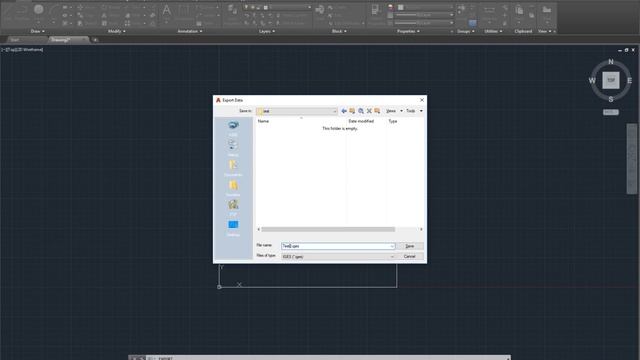 01   AutoCAD   export as IGES file