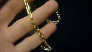 Как выглядит позолоченная цепочка из серебра 925 пробы,  плетение якорь