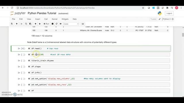 1) Python Pandas Tutorial - Data Analysis Basics - Install and load Data