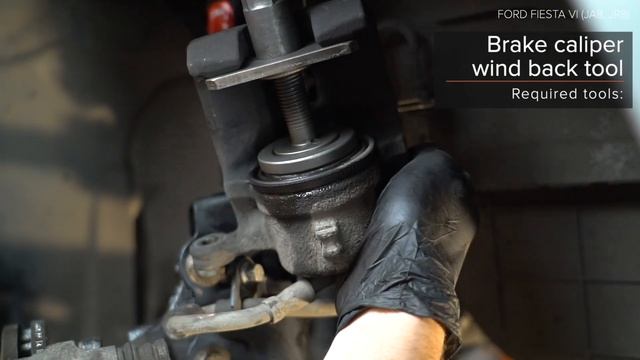 How to change front brake pads / brake pad set on FORD FIESTA JA8 [TUTORIAL AUTODOC] смотреть онлайн
