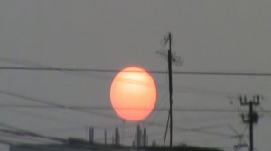Закат красного солнца