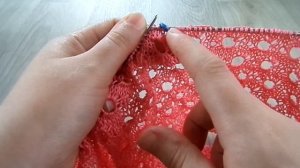 Ажурный узор Кружки / сетка по кругу. Вязание спицами.