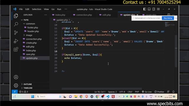 Live Class of PHP: CRUP Operations and File Management with FTP (FileZilla) | Tutorial - 4