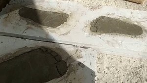 Как сделать след ноги из бетона , легко )