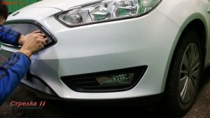 Защита радиатора Ford Focus III Рестайлинг с 2014г.в. (Хром)- strelka11.ru