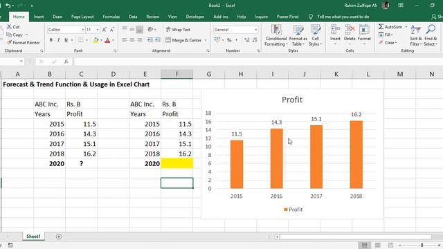 FORECAST & TREND Function & How to Add Trend Line in Excel Chart смотреть онлайн
