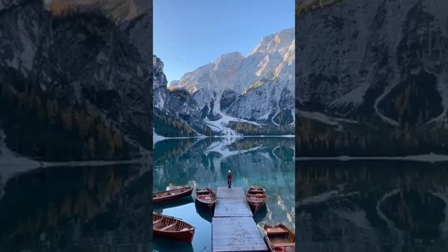 Самое красивое озеро в мире? Расположение: Lago Di Braies в Италии ??