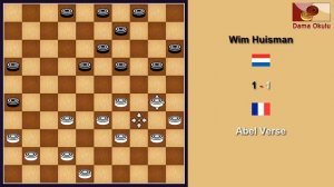 Abel Verse (FRA) - Wim Huisman (NED). World Championship in International Draughts. 1956.