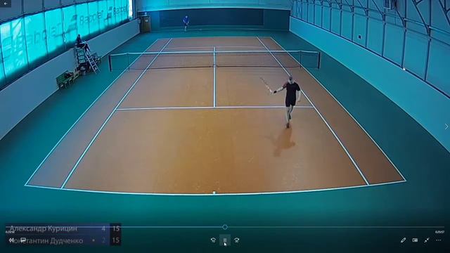 Теннис. VS OPEN. Константин Дудченко - Александр Курицын. 1 сет. 27 мая 2020 года