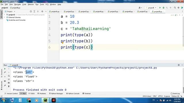 Python Tutorial for Beginners - Variables & Datatypes in Python - Lesson 8
