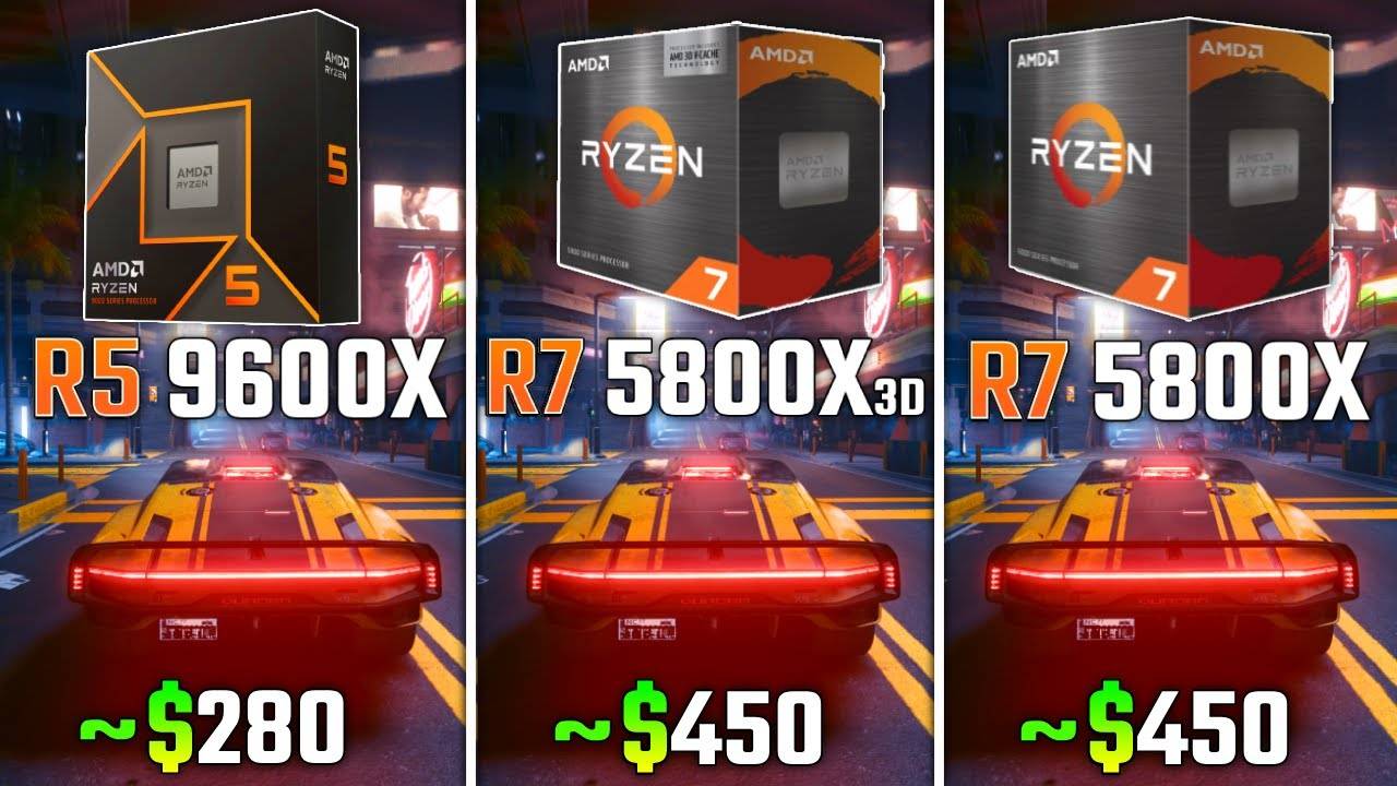 Ryzen 5 9600X - Ryzen 7 5800X3D - Ryzen 7 5800X | RTX 3090 Ti | 6 игр | 2160p (4K) смотреть онлайн