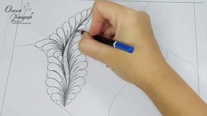 Рисуем  "ПЕРЬЯ" для СХМ стежки