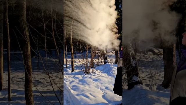 А вы пробовали так делать в -26? #зима #россия #заморозки #мороз #российскаязима