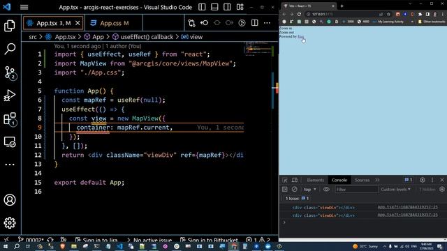 Display a map using ArcGIS and React смотреть онлайн