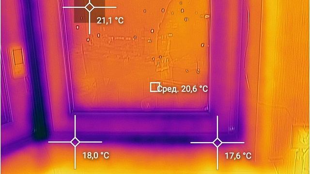 Пластиковые окна -ФАБРИКА ОКОН - показания тепловизора смотреть онлайн