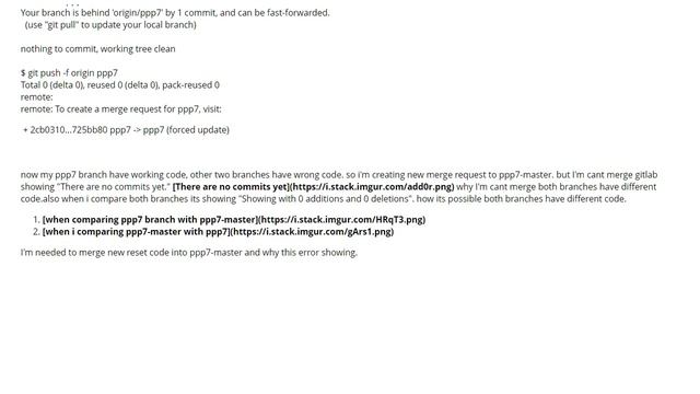 Git lab showing "There are no commits yet" after my git reset? (1 answer) смотреть онлайн