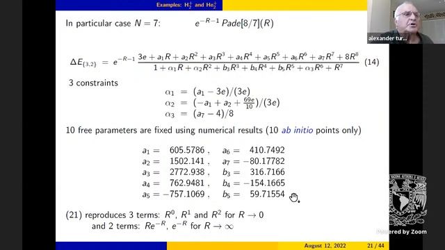 Teoría de moléculas: avances recientes: Dr. Alexander Turbiner (ICN-UNAM) смотреть онлайн