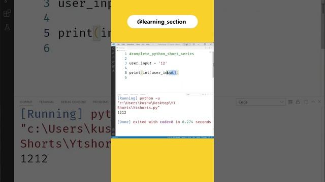 Change String into Number - Python | Learning Section