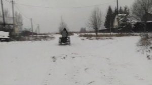 Самодельный гусеничный трактор первый выезд