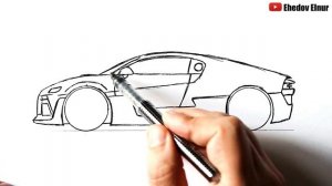 Как нарисовать машину Бугатти Диво
