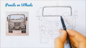 Как нарисовать грузовик ГАЗ Газель Газон Некст How to Draw car truck GAZ Gazon Next Simple Drawing