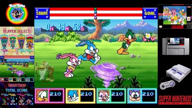 [TAS] SNES - Tiny Toon Adventures: Wacky Sports Challenge [Marathon 42195m] in 1:40:02 by VELHO смотреть онлайн