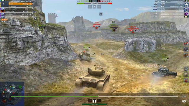 WoT Blitz M26 Pershing 3171 урона мастер на Морском рубеже смотреть онлайн