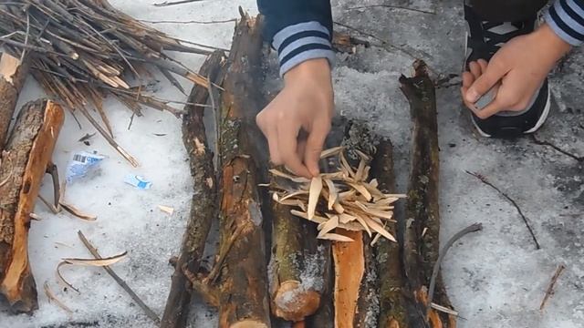 Разведение огня с помощью огнива #НОВЫЙ СПОСОБ#