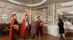 Три богатыря для юбилярши.