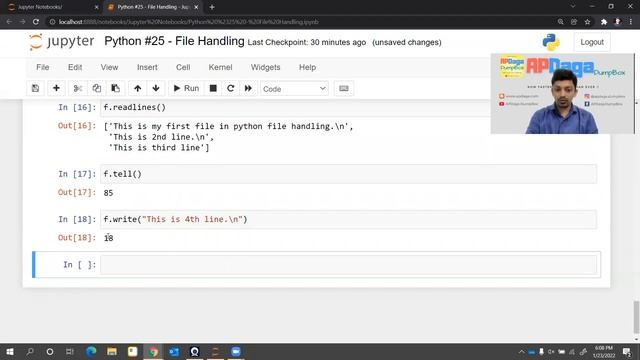Python #25: File Handling | Tutorial by APDaga