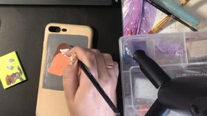 Роспись чехла от телефона | Кастомизация акриловыми красками | DIY