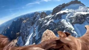 Полет орла над горами.