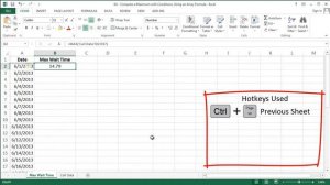 Excel - Compute a Maximum with Conditions, Using Array Formulas