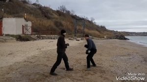 Карате против бокса,по корпусу