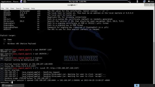 How To Hack Windows 8 Using Metasploit - java_signed_applet смотреть онлайн