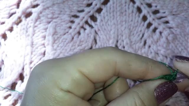 Изнаночные столбики крючком. Лист бегонии. смотреть онлайн