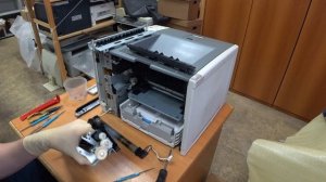 #80 Принтер HP LaserJet P3005 \ 2410 \ 2420 \ 2430 замена термопленки | Как снять, разобрать печку