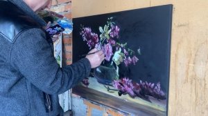 Вечер натюрмортов маслом на холсте 60 на 80 см. Зилавди Яшуркаев.