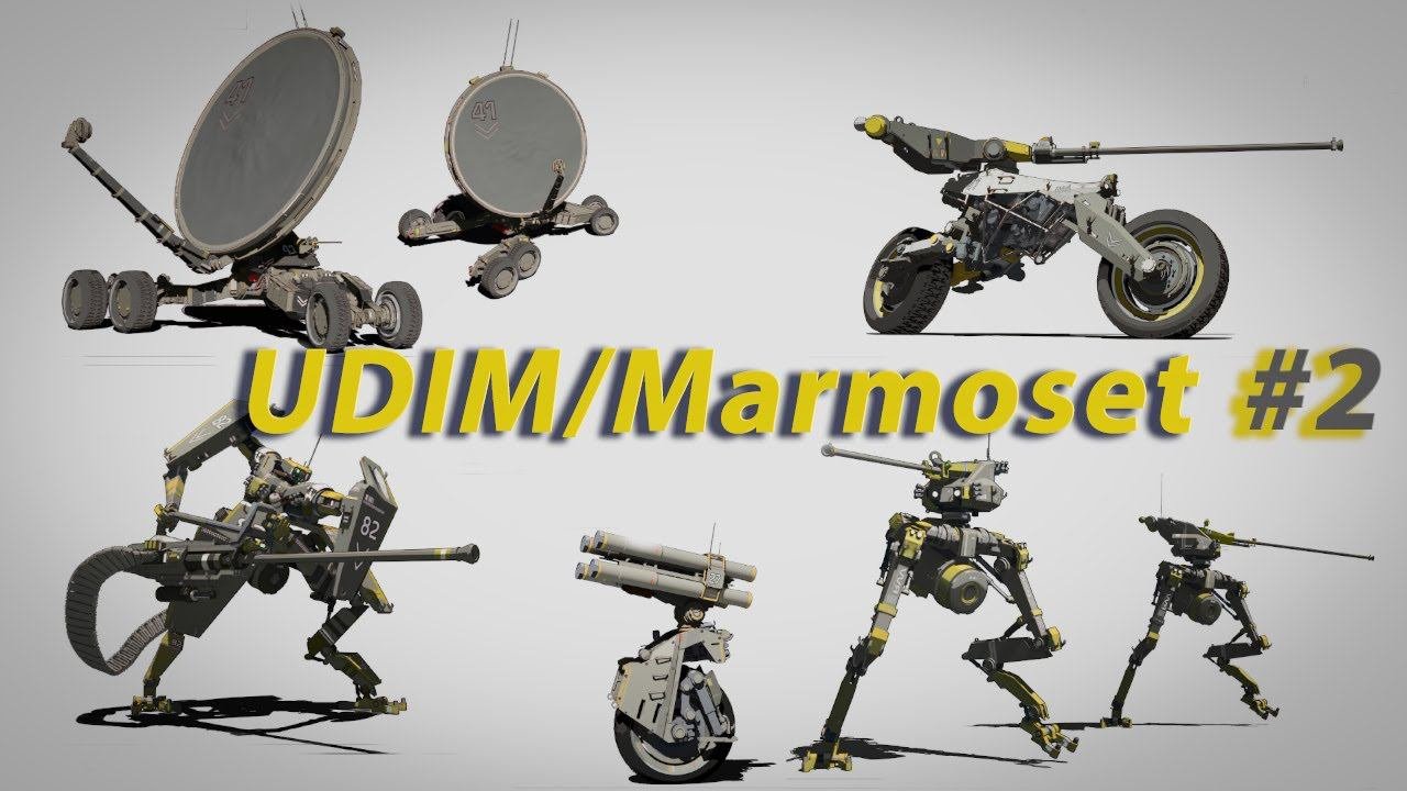 Blender#3D#Robo-Tech#UDIM#MarmosetToolbag#02