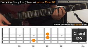 Every You Every Me (Placebo) GUITAR TUTORIAL Intro / Main Riff