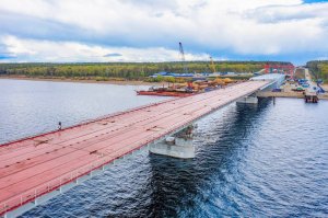 Строительство нового моста через реку Волга