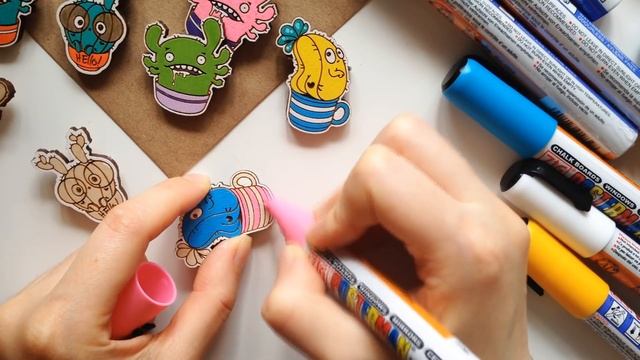 Броши из дерева | Маркеры Kuretake ZIG Posterman | Арт-встреча смотреть онлайн