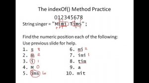 Ch7 IndexOf Method