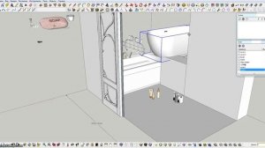SketchUp моделирование ванной комнаты 2