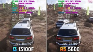 i3 13100F vs Ryzen 5 5600 - Test in 9 Games